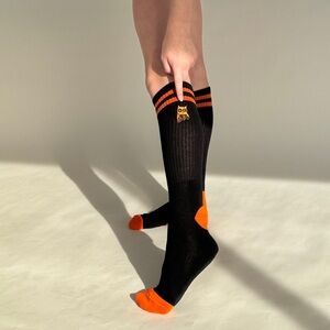 Black and Orange PSD Hooters Socks